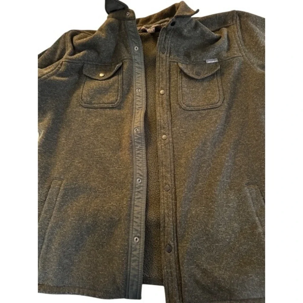 Eddie Bauer Men's Sherpa‎ Lined Flannel Shirt Jacket Green Plaid Size XL TL